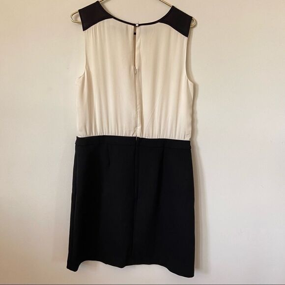 ANN TAYLOR LOFT Black and Cream Sleeveless Sheath Dress Size 10 New With Tags! - Picture 4 of 8
